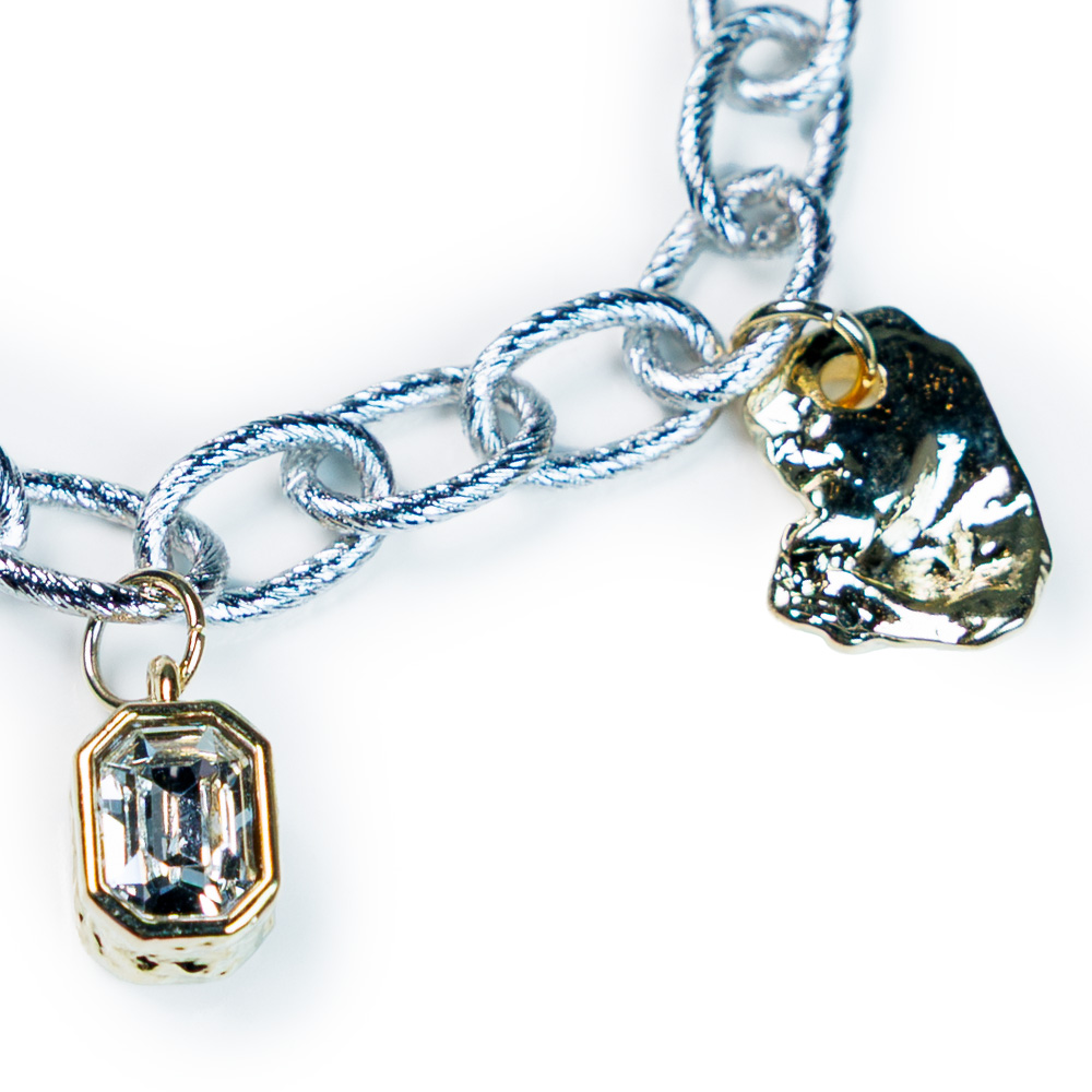 Primary image St. Jude Mixed Metal Charm Link Bracelet